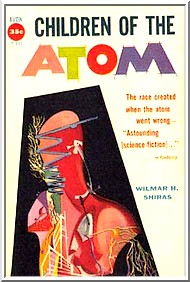 Cover of early U.S. paperback edition of 'Children of the Atom'
