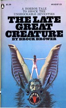 Cover of first U.S. paperback edition of 'The Late Great Creature'