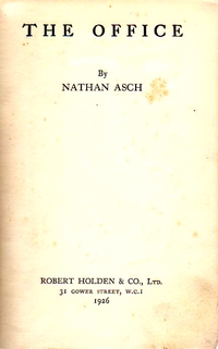 Title page of the first U.K. edition of 'The Office'