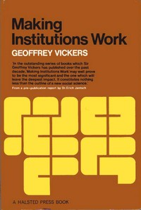 Cover of first edition of 'Making Institutions Work'