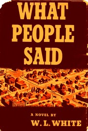 Cover of first U.S. edition of 'What People Said'